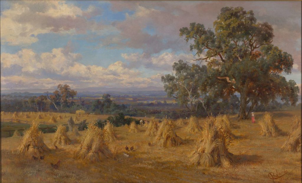 Charles ROLANDO Born: Italy 1844; Arrived Australia 1885; Died: 1893 Benalla landscape 1888 oil on canvas, 61 x 105 cm Benalla Art Gallery Collection Ledger Gift, 1990 1990.12