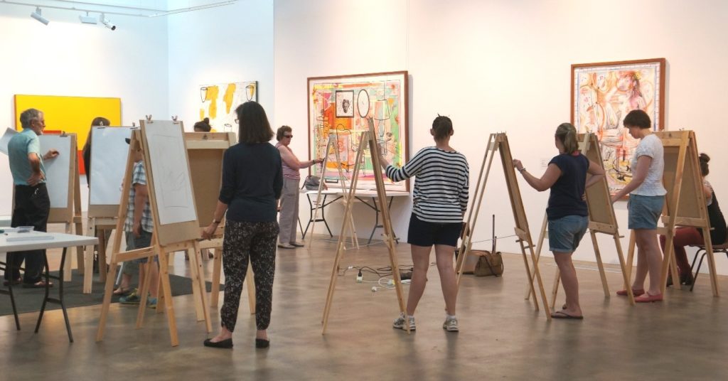Teachers participate in a professional development workshop at Benalla Art Gallery